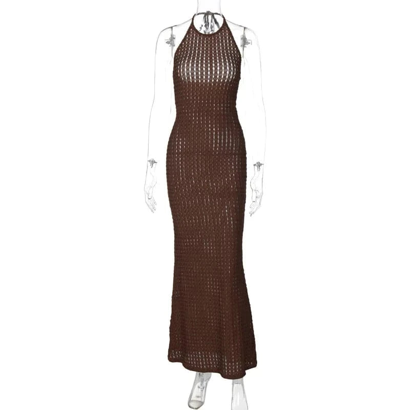 C1702 Summer New Solid Sexy Backless Wholesale for long bodycon dresses women