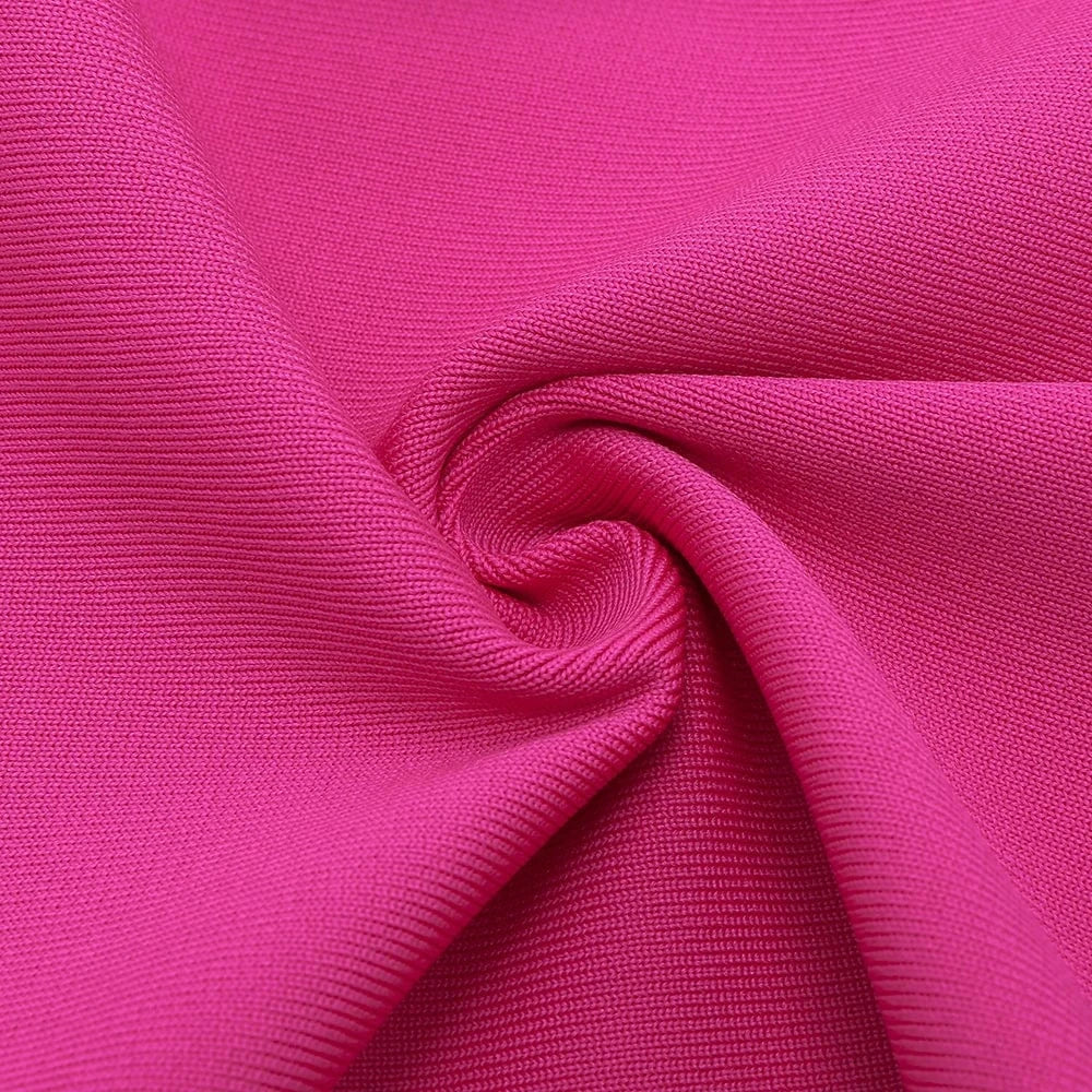 C2672 New Style Contrast Color Irregular Women Bodycon Midi Dresses Stretch Bandage Dress