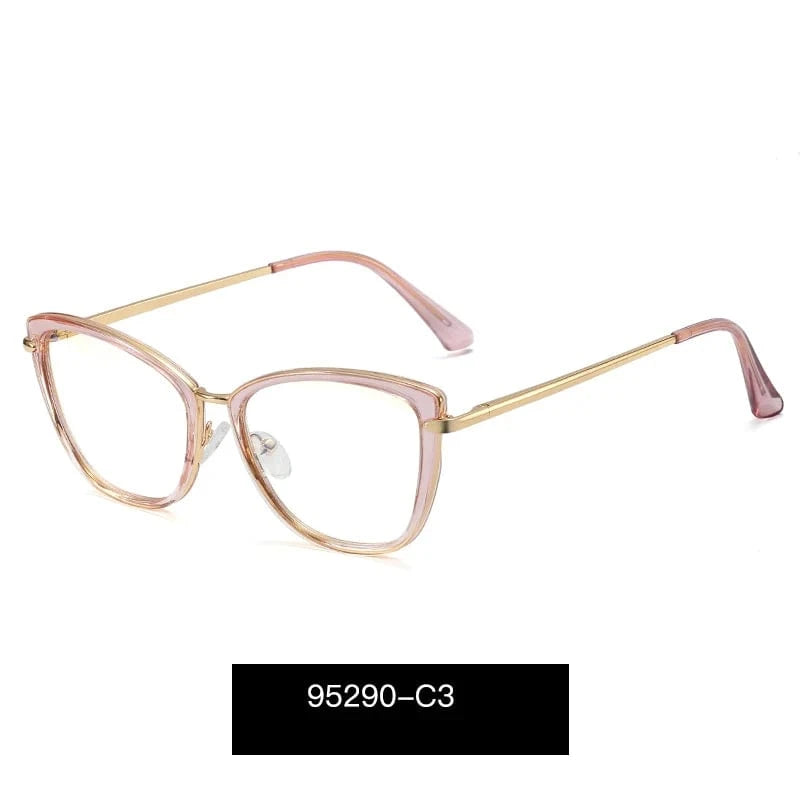 C3 Pink MS 95290 New Arrivals Online Celebrity Style Optical Eyewear Glasses Frame Blue Light Computer Glasses Spectacles