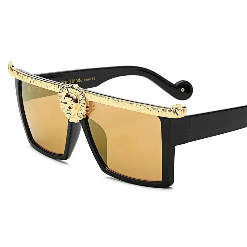 C7 Gold 96876 Unique Sunglasses Ladies Men Women Lion Head Celebrity Sunglasses Unisex Vintage Fashionable UV400 Sun Glasses
