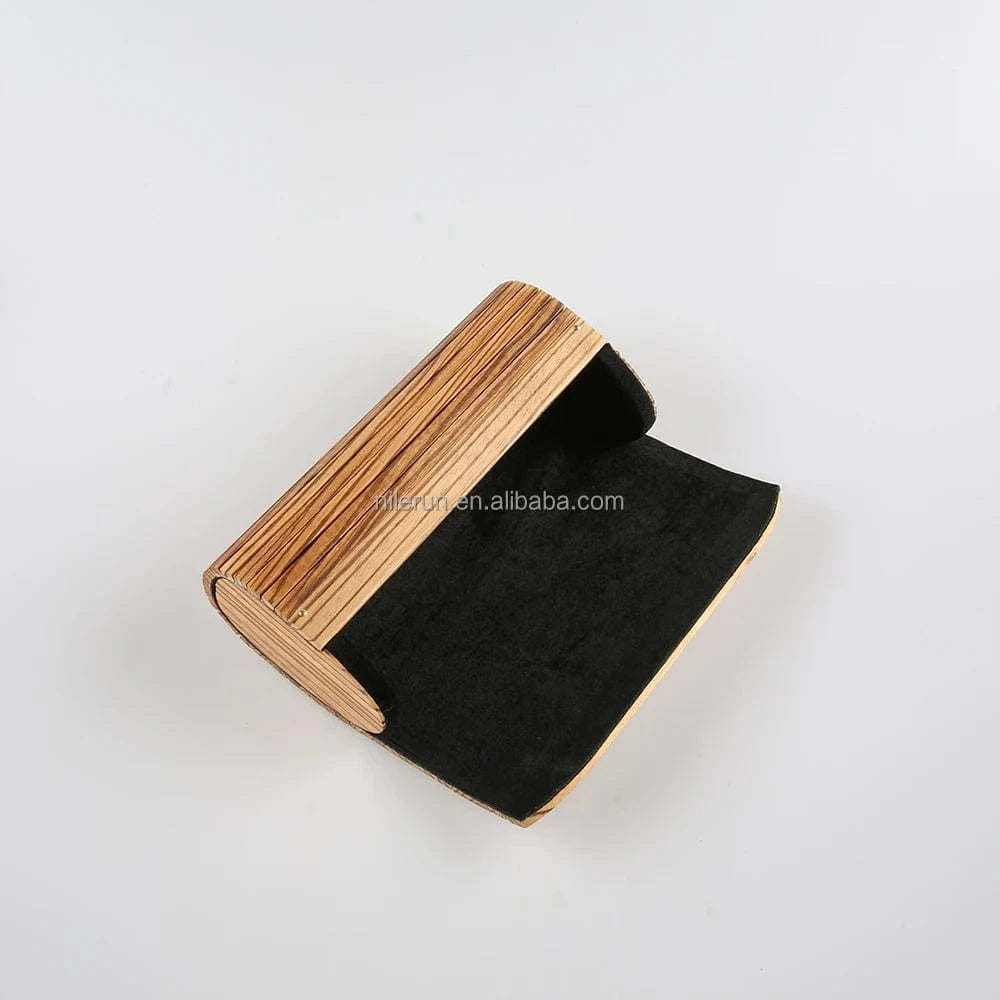 Camel Brand Old Fashion Unique Hand Made Wooden Wallet Hard Solid Zebra Wood Purse Real Natural Stripes Zebrawood Evening Clutch Bag