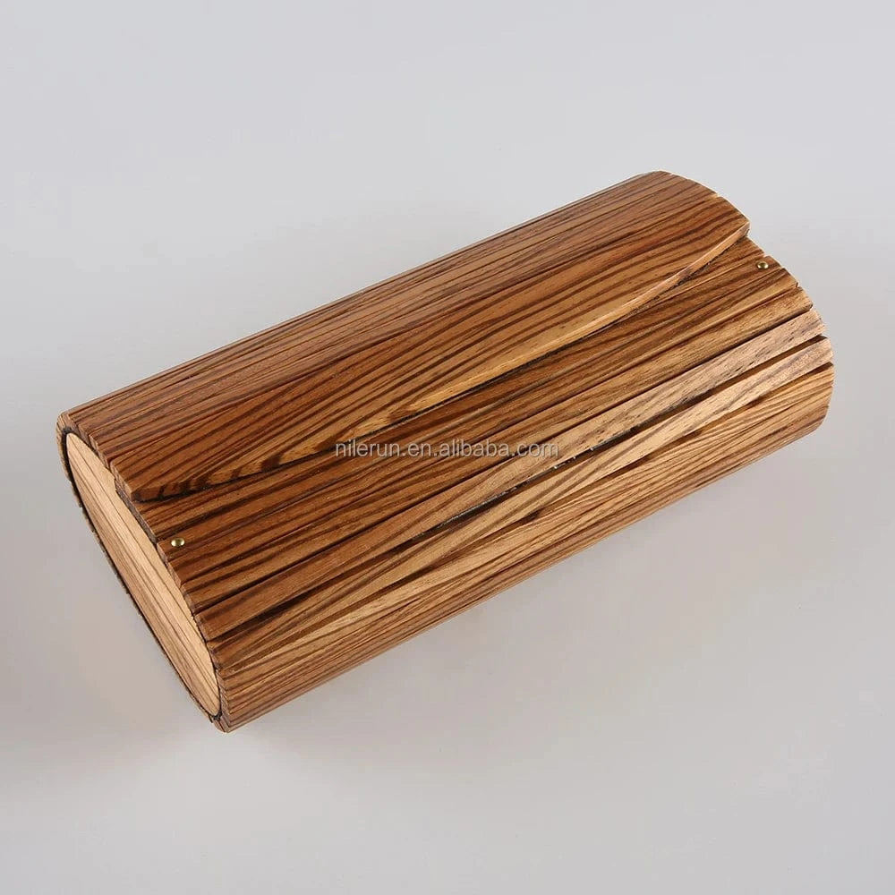Camel Brand Old Fashion Unique Hand Made Wooden Wallet Hard Solid Zebra Wood Purse Real Natural Stripes Zebrawood Evening Clutch Bag