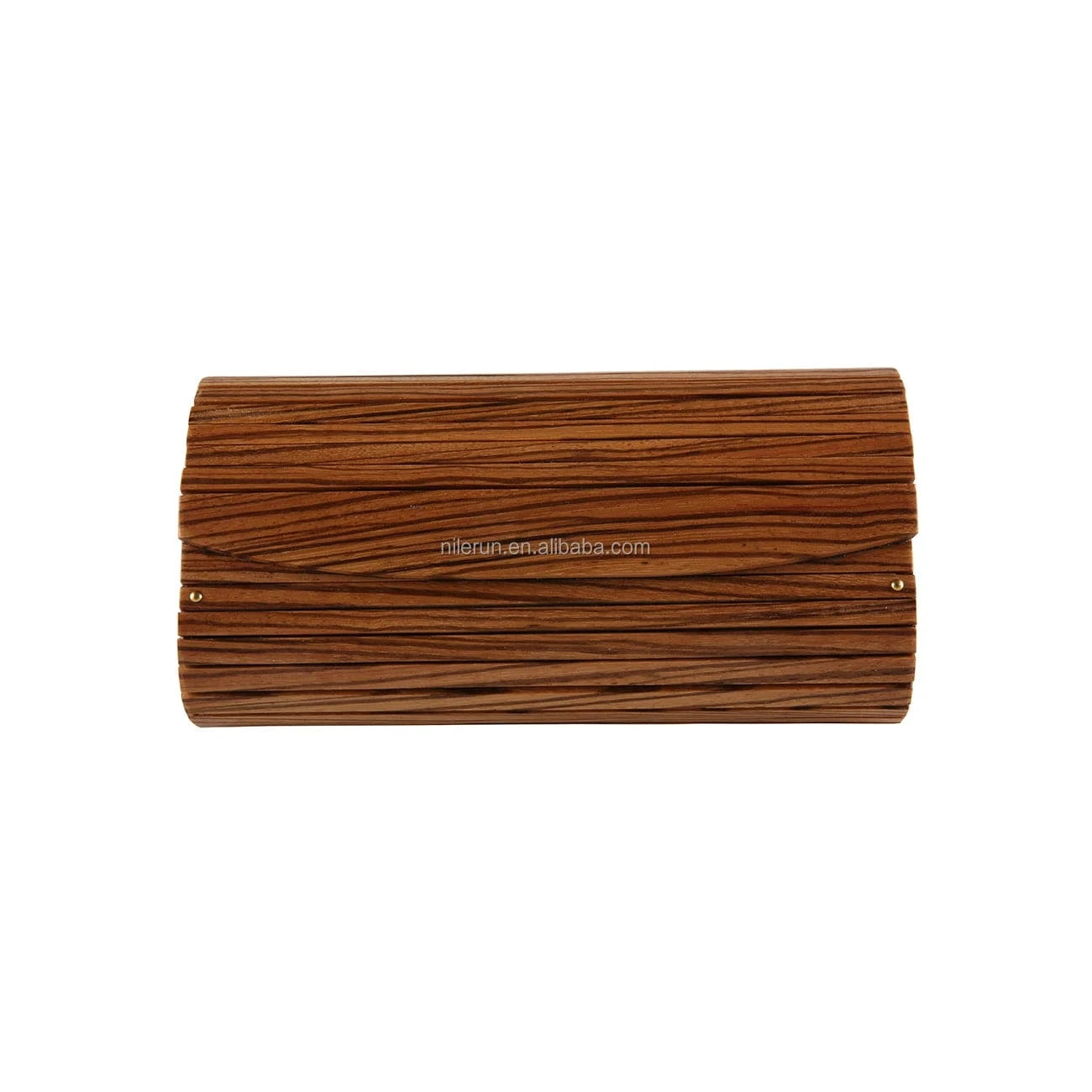 Camel Brand Old Fashion Unique Hand Made Wooden Wallet Hard Solid Zebra Wood Purse Real Natural Stripes Zebrawood Evening Clutch Bag
