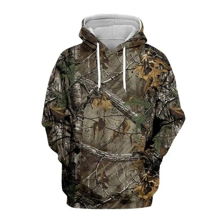Camouflage Rabbit Hunting Long Sleeve Hooded 3D Printing Hooded Sweatshirts Pullover Man Women Jungle Hunting Wild Tops