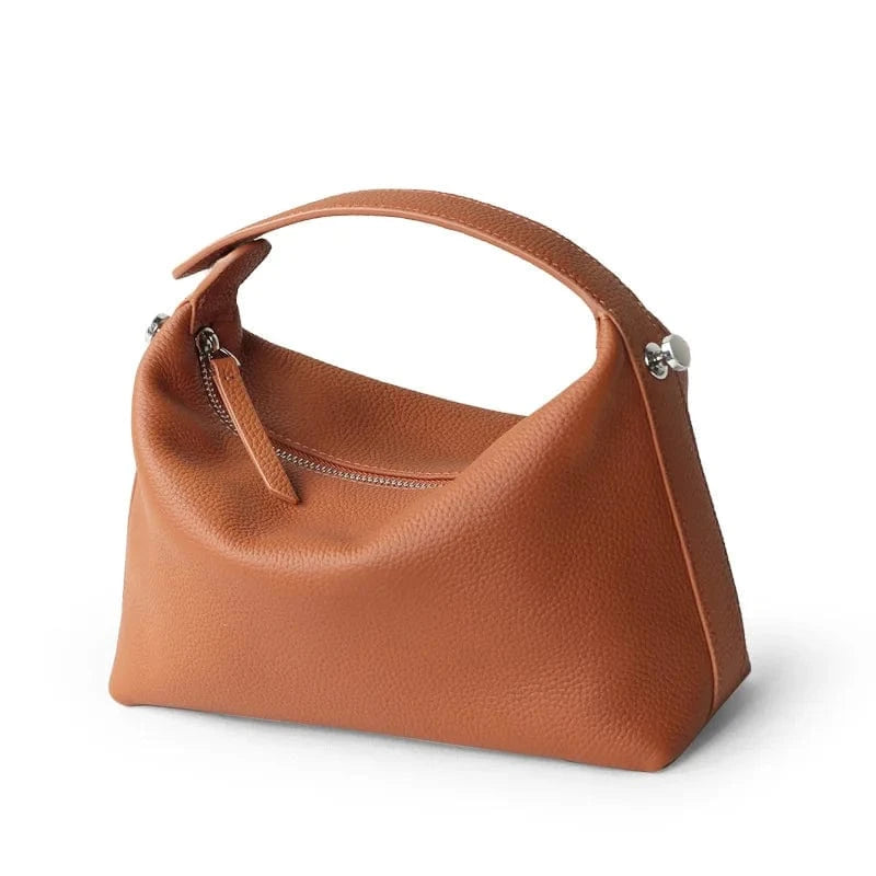 caramel Women's Bag Female Luxury Soft Genuine Leather Handbag Lady New Fashion Daily Casual Shoulder Bag Girls Crossbody Messenger Pack