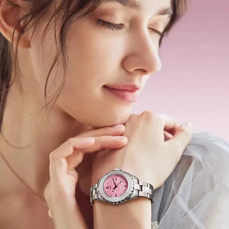 CARNIVAL Woman Fashion Quartz Wristwatches Ladies Brand Luxury Rose Gold Silver Watches Waterproof for Women Relojes De Mujer