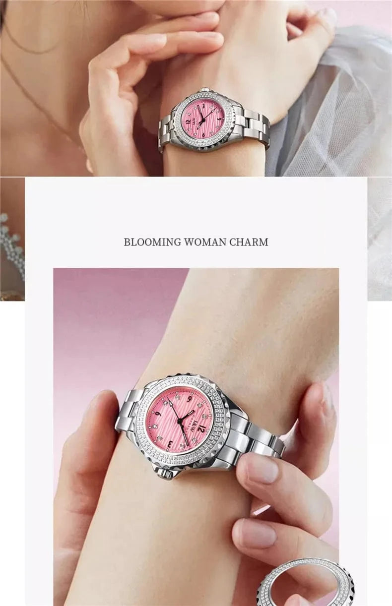 CARNIVAL Woman Fashion Quartz Wristwatches Ladies Brand Luxury Rose Gold Silver Watches Waterproof for Women Relojes De Mujer