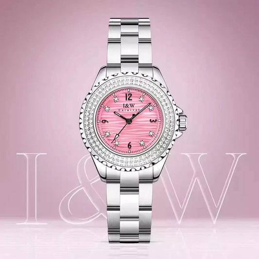 CARNIVAL Woman Fashion Quartz Wristwatches Ladies Brand Luxury Rose Gold Silver Watches Waterproof for Women Relojes De Mujer