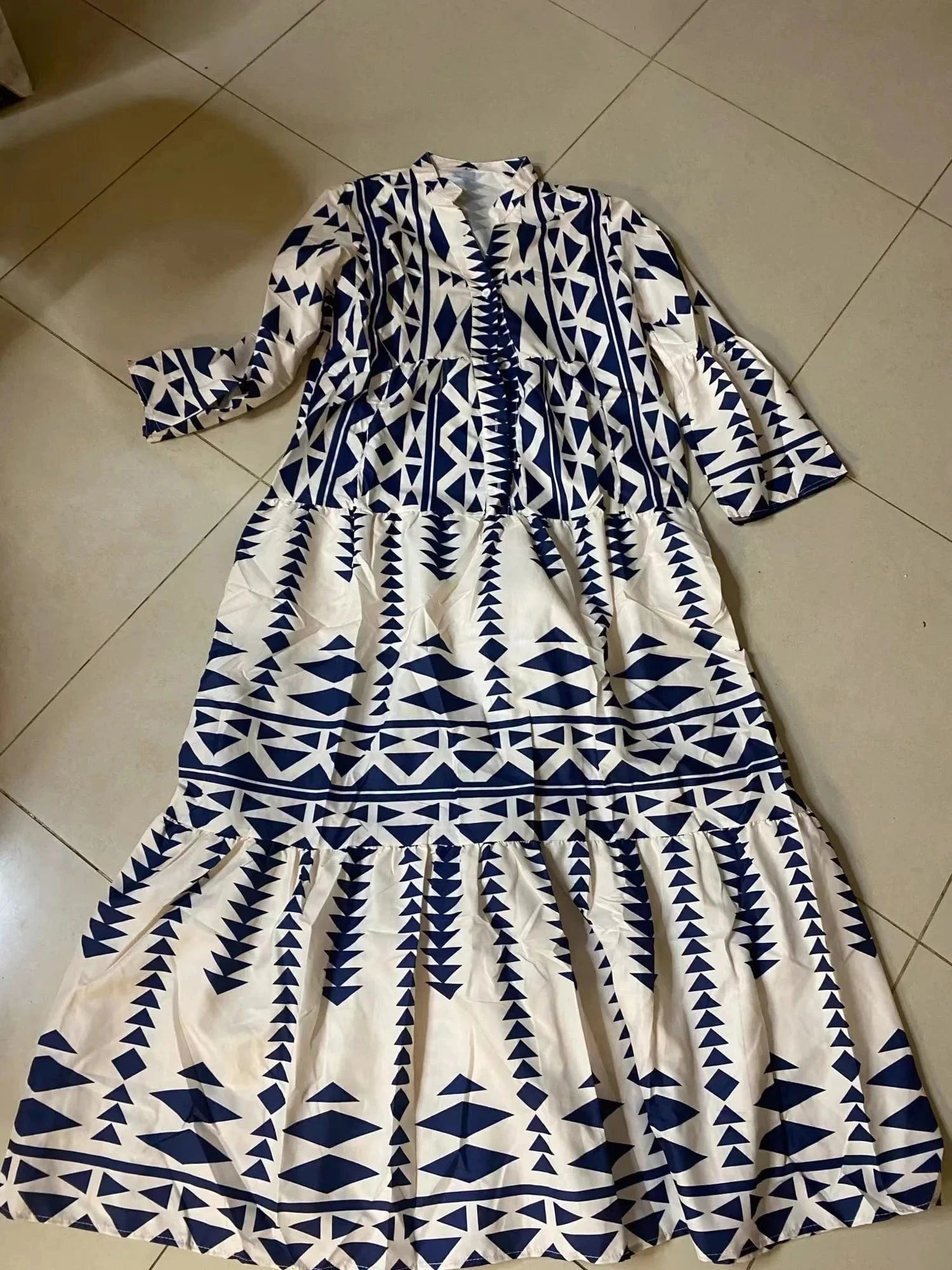 Casual Buttons Front Open Dress High Waist Print Tunic 2024 Spring/Autumn Women Clothes Street Wear Long Shirt Dress