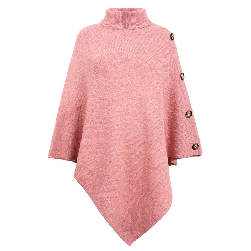 Casual Design Shawl Cloak Women Sweater Solid Color Knitted Shirt Jacket Lady Winter Clothing