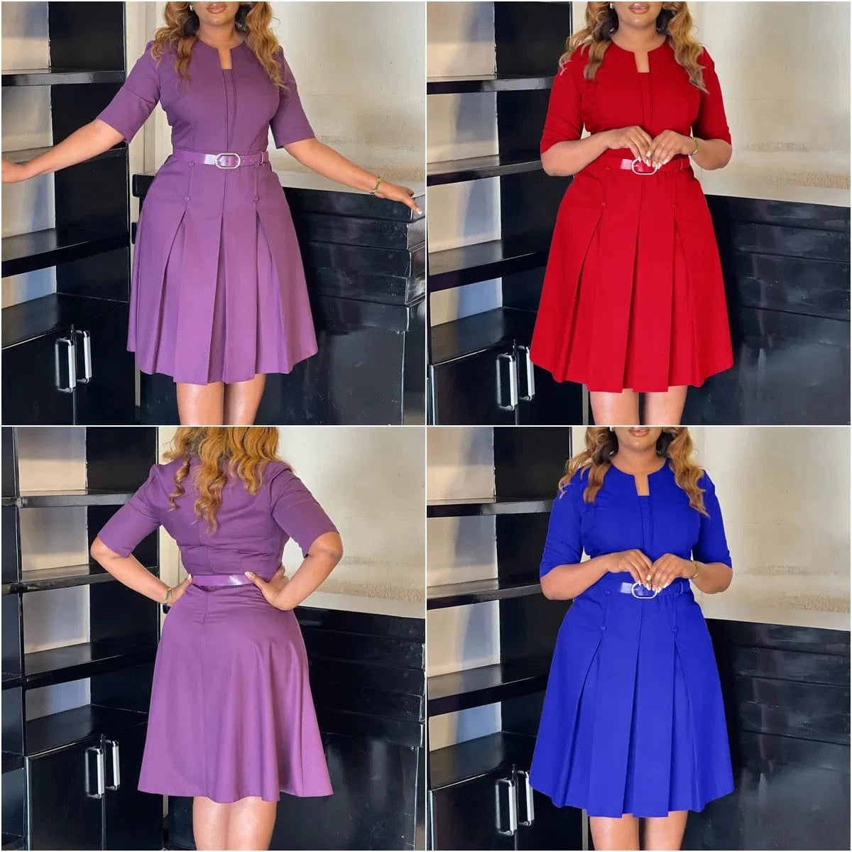 Casual Elegant Solid Color Dress