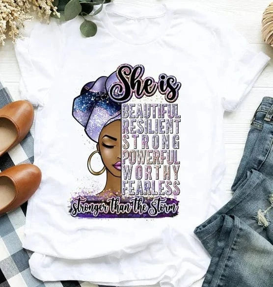 Casual Queen Print T-Shirt
