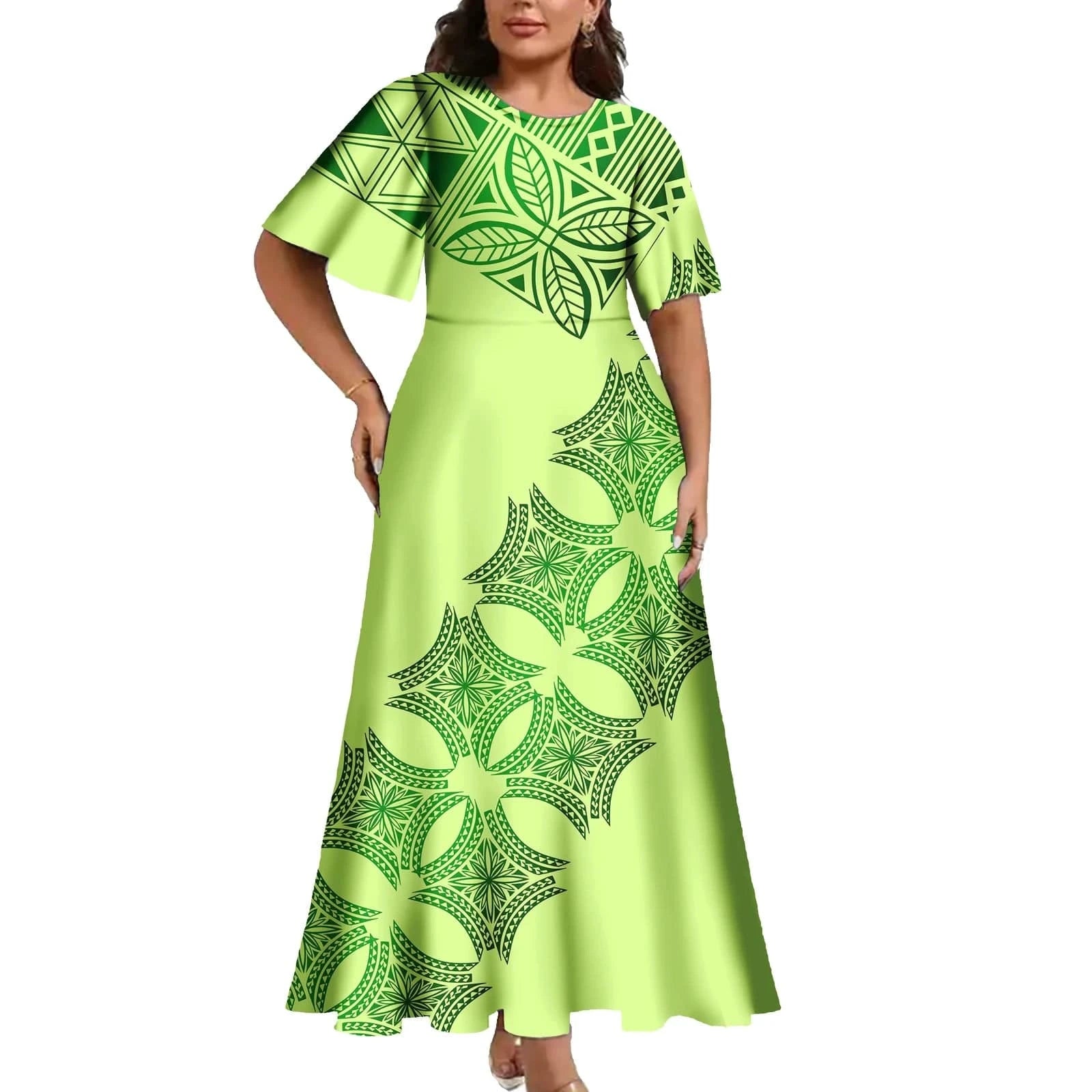 Casual Women Dresses Elegant Clothing Dropship Print on Demand Samoan Polynesian Tribal Luxury Ladies Dresses Women Clothing