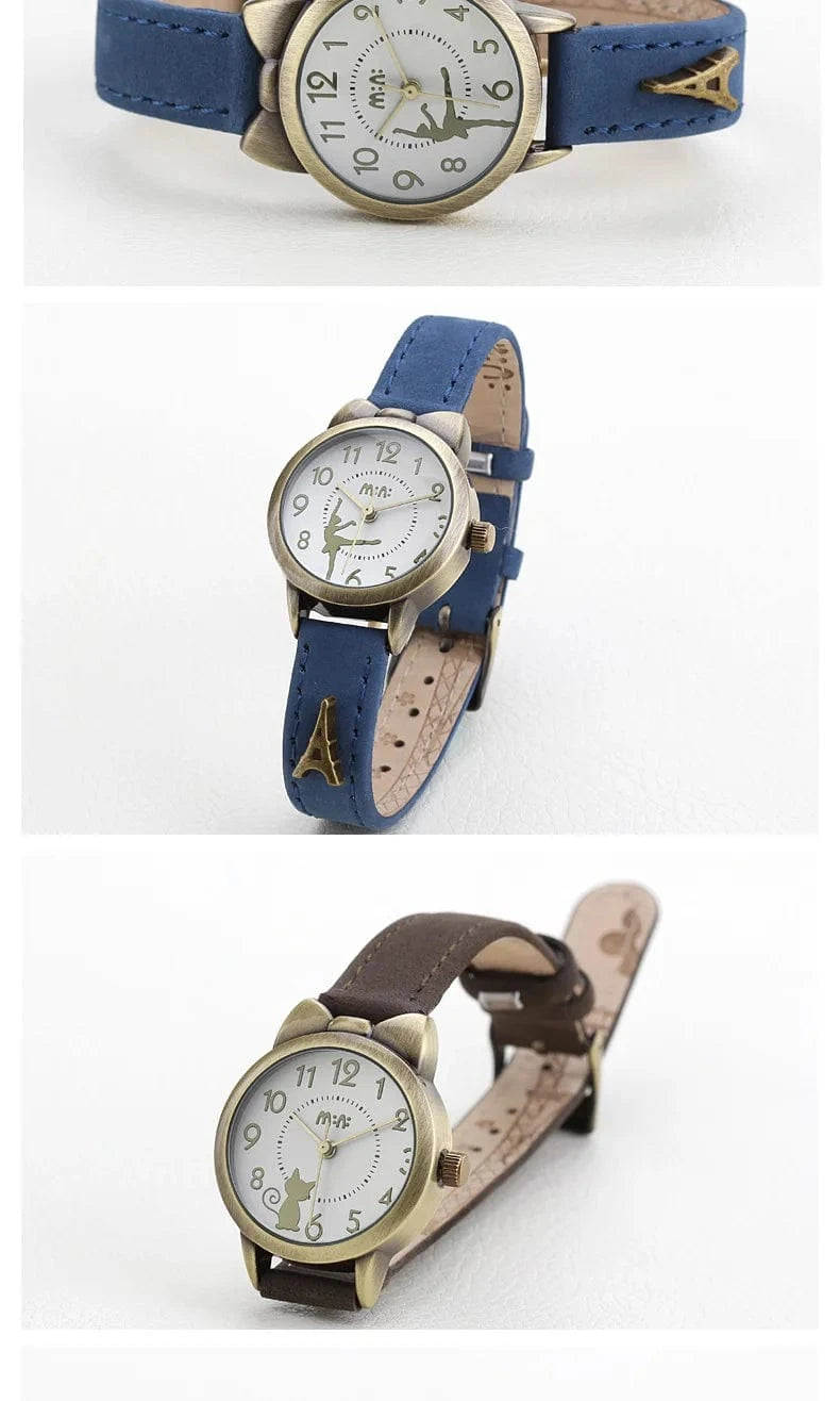 Cat Design Montre M:N: Brand Fashion Watch Ladies Luxury Hand-made 3D Cat Girl Gift Quartz Wristwatch Waterproof for Women 2025 Reloj Mujer