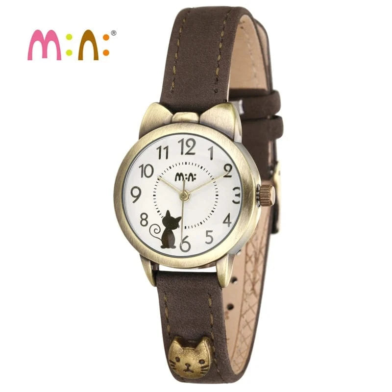 Cat Design Montre M:N: Brand Fashion Watch Ladies Luxury Hand-made 3D Cat Girl Gift Quartz Wristwatch Waterproof for Women 2025 Reloj Mujer