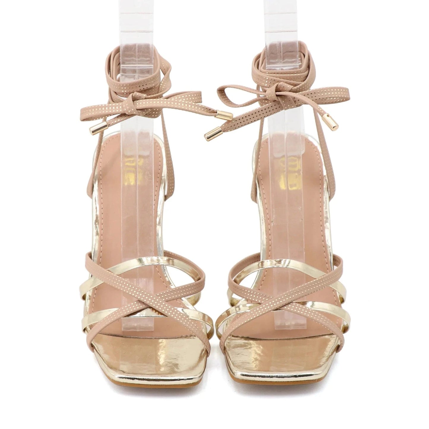 Chaussures Femme Sexy Square-toe Roman Mujer Shoes Cross Strap Lace Up Super High Heel Sandals For Ladies Nightclub Party Sandal