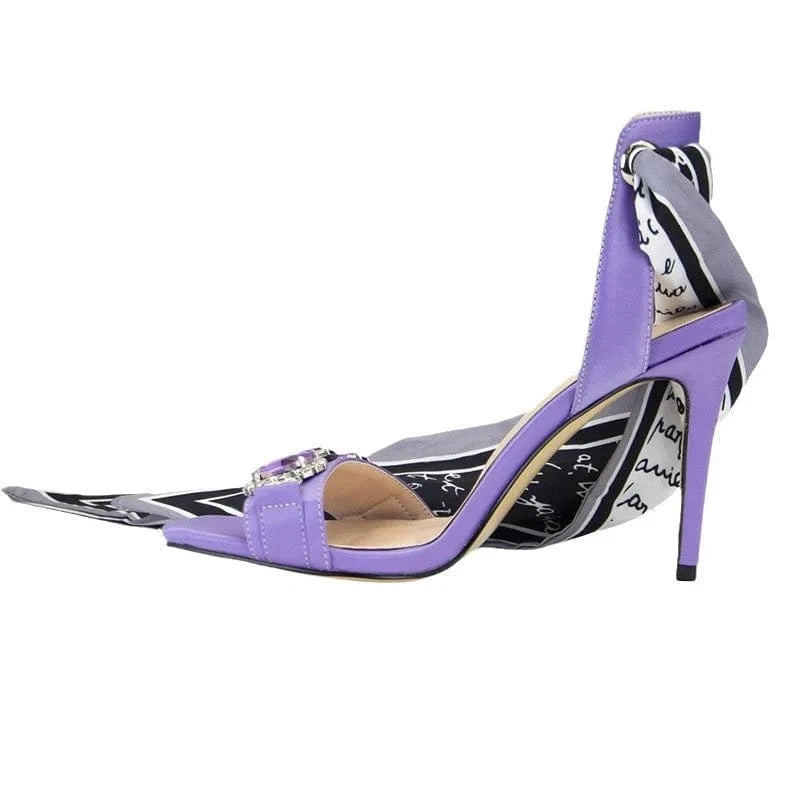 Chaussures Femme Versatile Rhinestone Decor Mujer Shoes Hollow Out Cross Strap High Heel Sandals For Ladies Dating Party Sandals