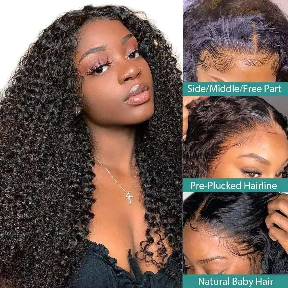 Cheap Wholesale Wear And Go 5x5 13x4 lace front wig Raw Indian Human Hair Afro Kinky Curly Glueless HD Lace Frontal Wig