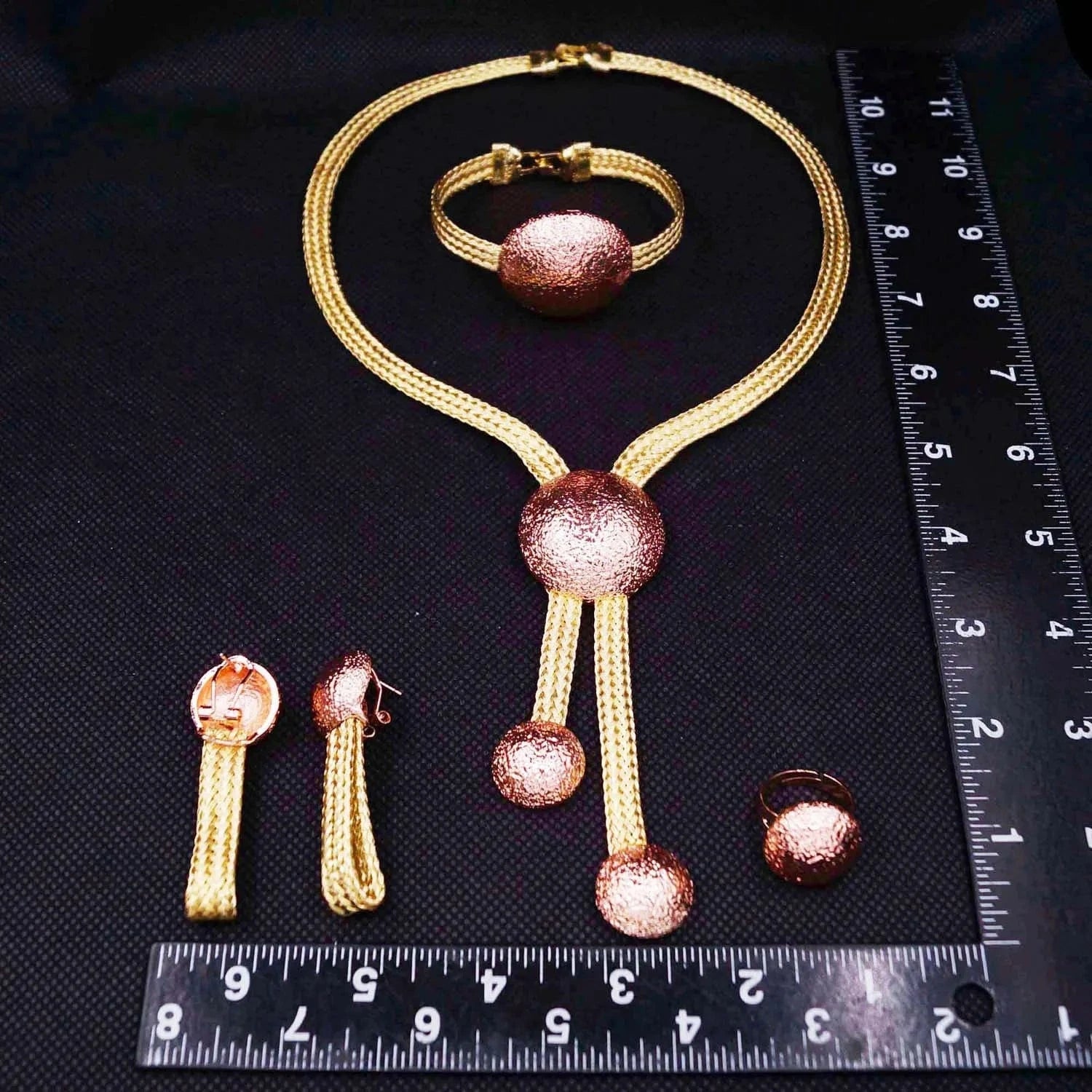 Cheap Woman Festival Gifts / Adjustable / Gold Zhuerrui Cheap Woman Festival Gifts Brazilian Gold Brass Jewelry Set Pink Big Round Bead Necklace Bracelet Jewelry Sets H20155