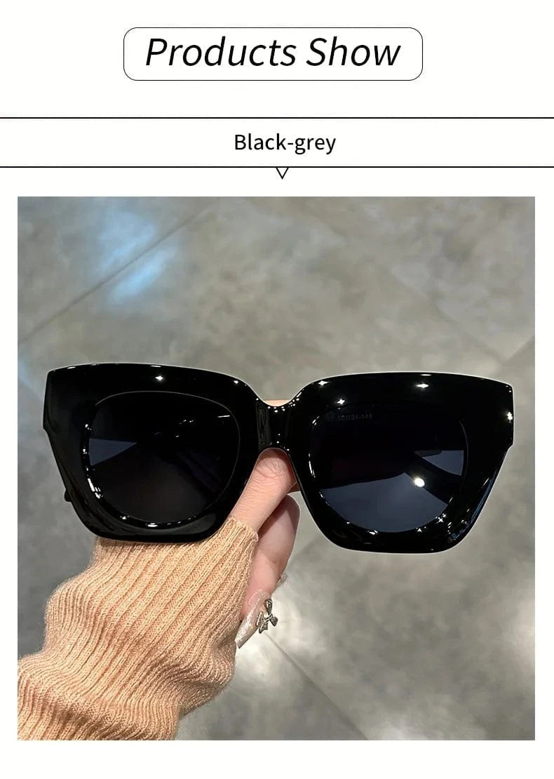 Chic Gradient Cat Eye Fashion Sunglasses for Women - Trendy Anti-Reflective Fashion Shades with Color Block Design,Beach & Party