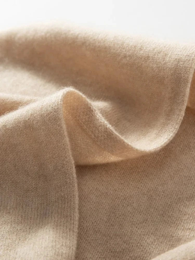 CHICUU Women 100% Cashmere Scarf Spring Autumn Triangular Scarf Cashmere Knitwear Luxury Grace Simple Style Scarf Pure Color