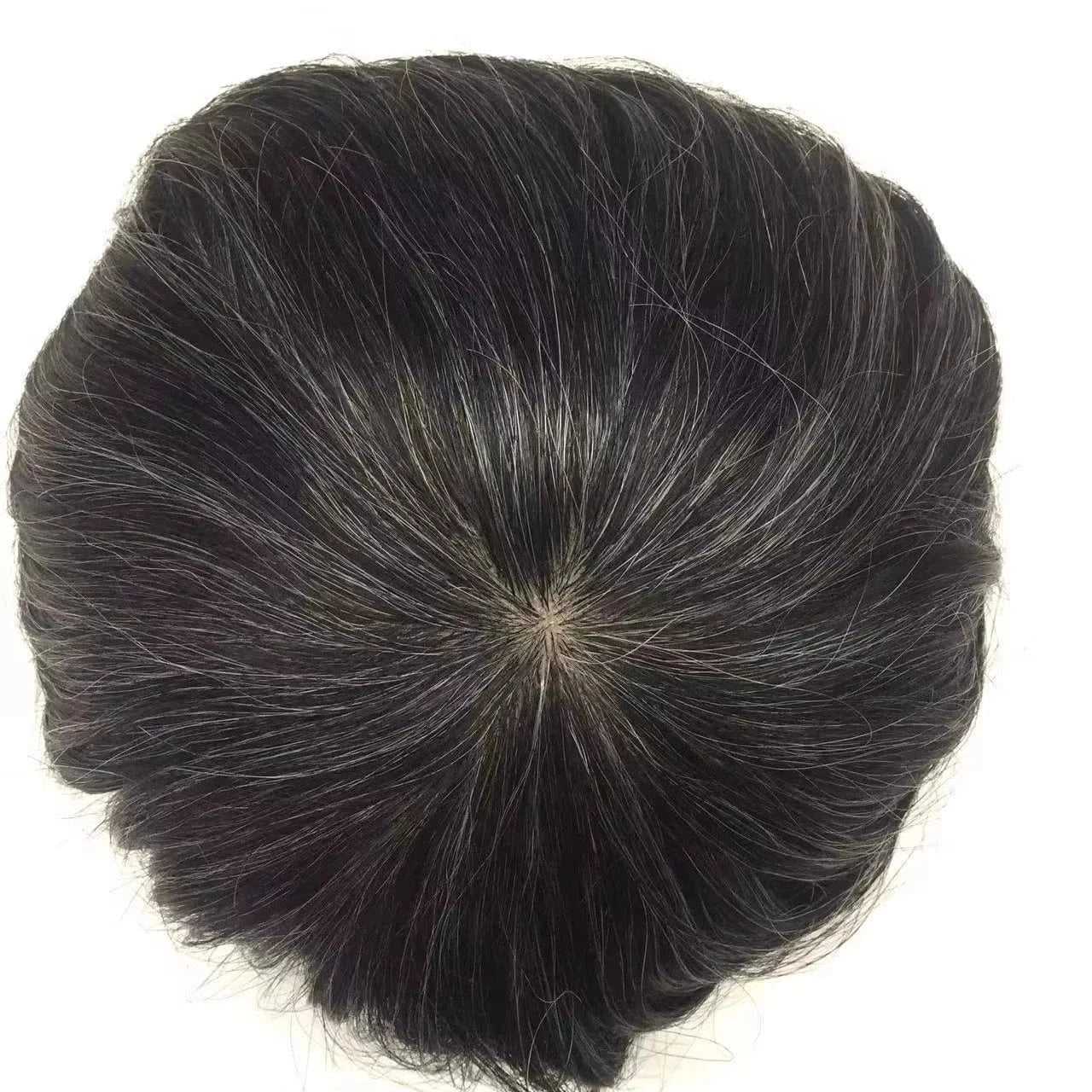 Chinese human hair men toupee thin skin french lace mono center poly replacement system men's skin toupee