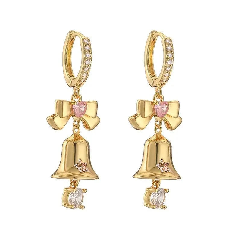Christmas fashion beautiful festive atmosphere colorful synthetic zircon earrings ED1001