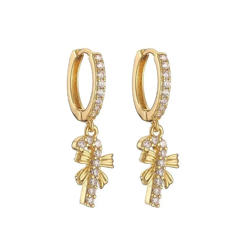 Christmas Gift Colorful Lucky Earrings synthetic zircon earrings ED1002