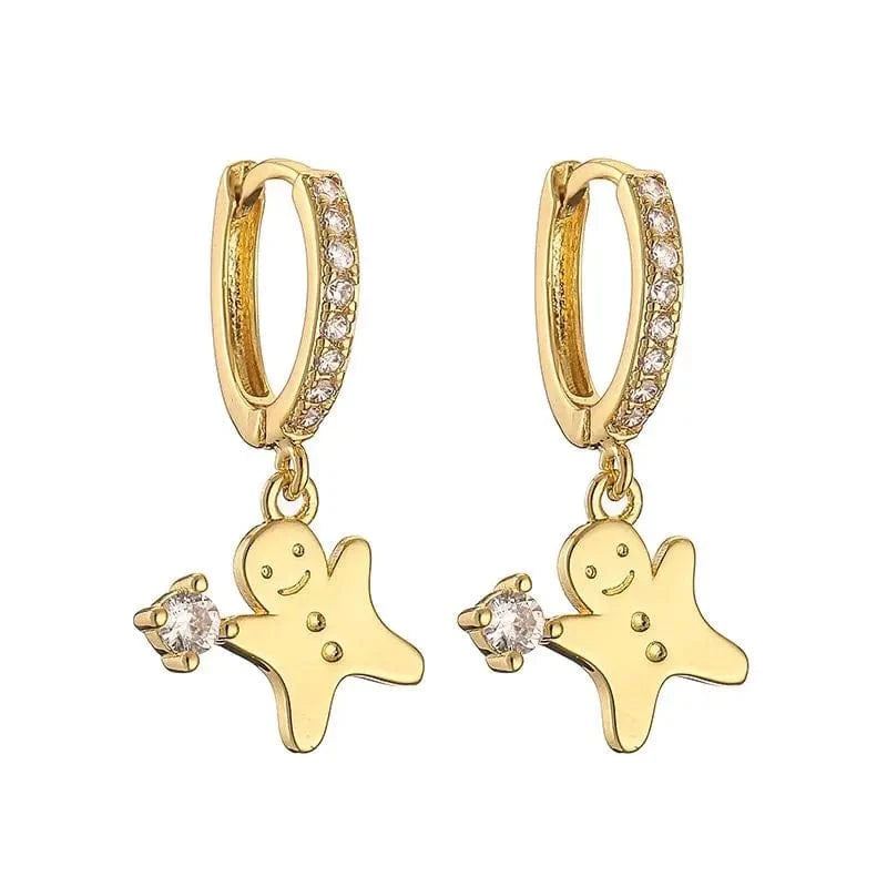 Christmas Gift Colorful Lucky Earrings synthetic zircon earrings ED1002