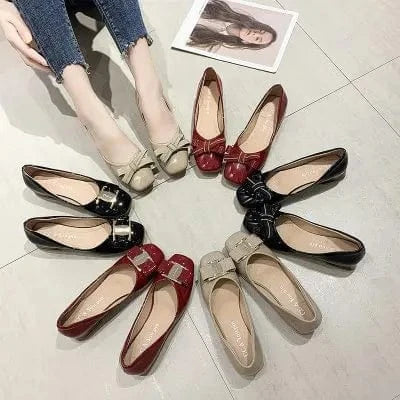 Classic Bridal Wedding Shoes Woman Metal Decoration Pumps Bowknot High Heel Designer Brand Chunky Heels Shoes Ladies Dress Pumps