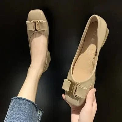Classic Bridal Wedding Shoes Woman Metal Decoration Pumps Bowknot High Heel Designer Brand Chunky Heels Shoes Ladies Dress Pumps