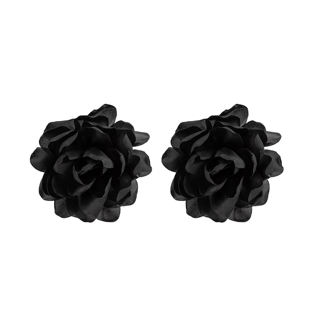 classic / classic / Black Delta Inspiration Red Black Purple White Simple Flower Fabric Ear Stud Fashion Pierce Wedding Holiday Party Earring Jewelry Gift