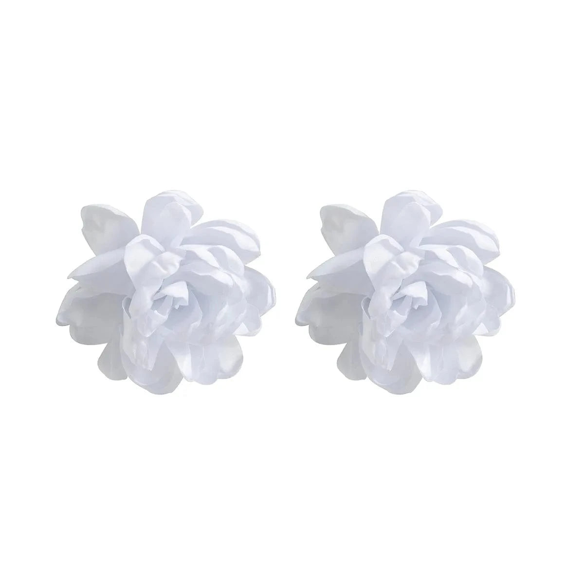 classic / classic / Whitewhite Delta Inspiration Red Black Purple White Simple Flower Fabric Ear Stud Fashion Pierce Wedding Holiday Party Earring Jewelry Gift