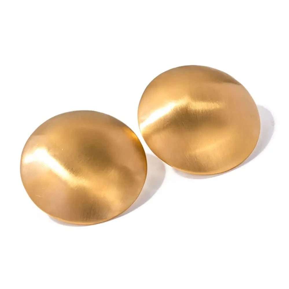Classical / E1929 E1929 fashion18k gold-plated stainless steel waterproof round korean stud earrings jewelry 2023