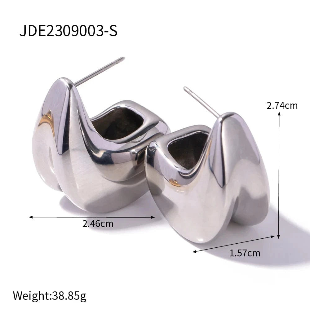 Classical / E1932S E1932 18k gold plated stainless steel waterproof designer popular brands fashion earrings 2023