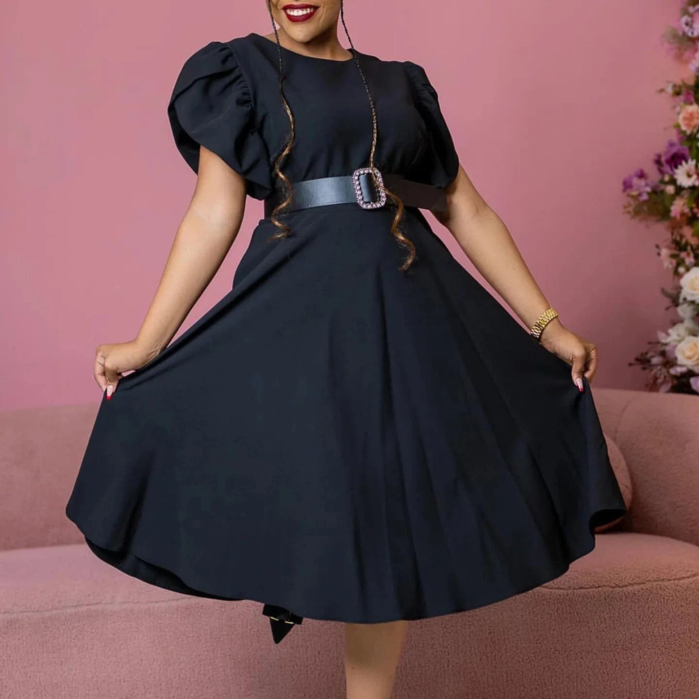 Classy new smart fashion women formal dresses casual summer office lady dress