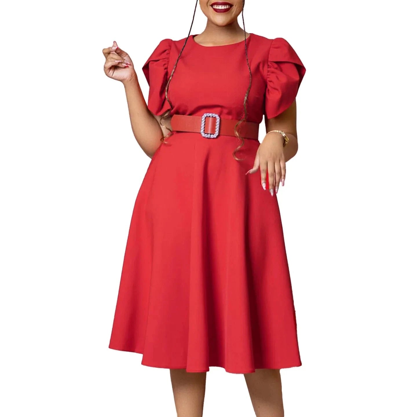 Classy new smart fashion women formal dresses casual summer office lady dress