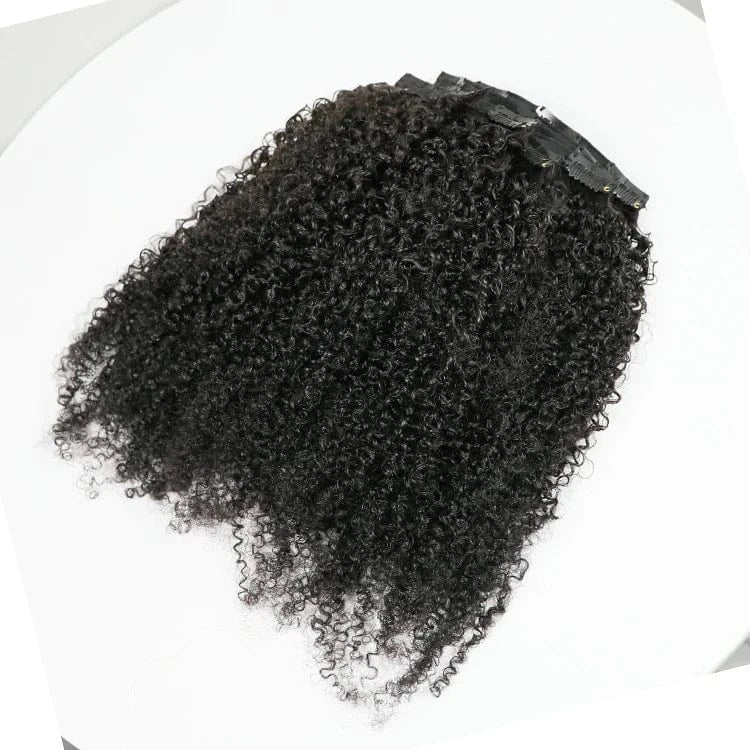 Clip in hair extension for black women 3b 3c kinky curly natural one donor 100g 120g unprocessed clip in curly hair extension