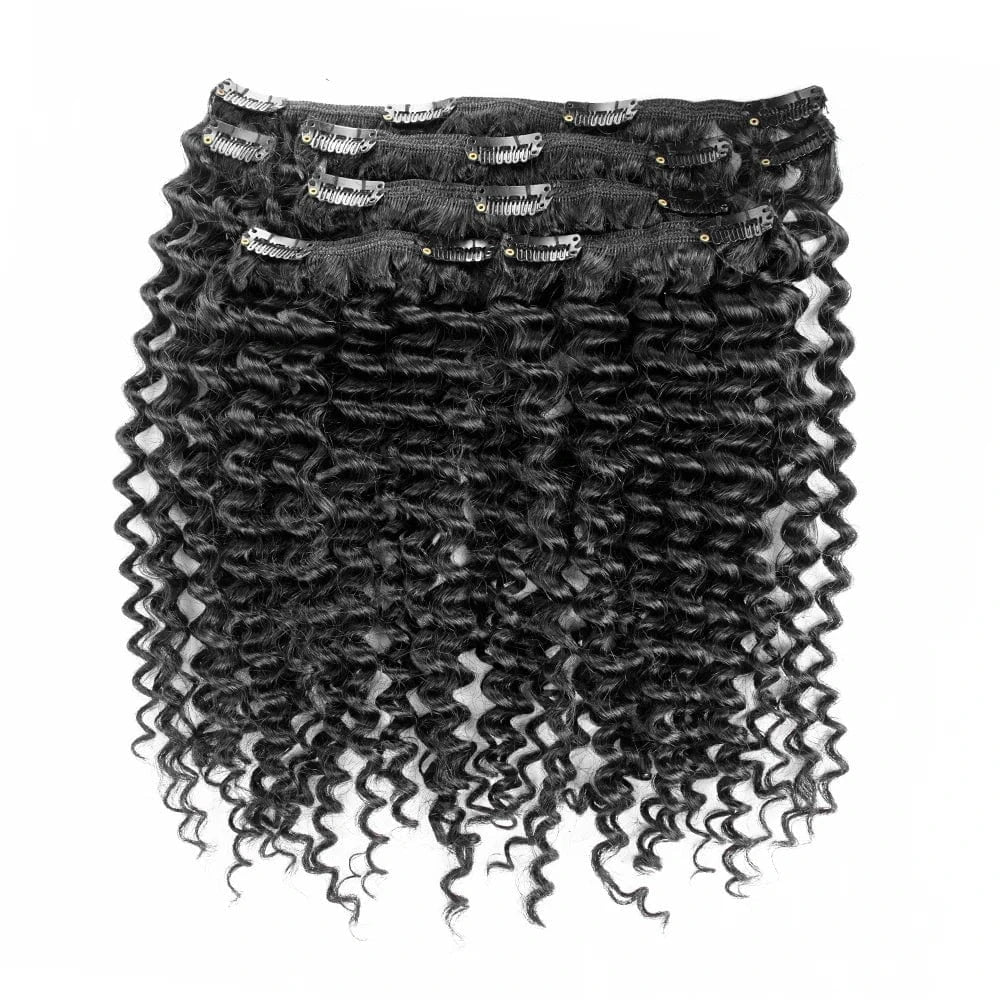Clip in hair extension for black women 3b 3c kinky curly natural one donor 100g 120g unprocessed clip in curly hair extension