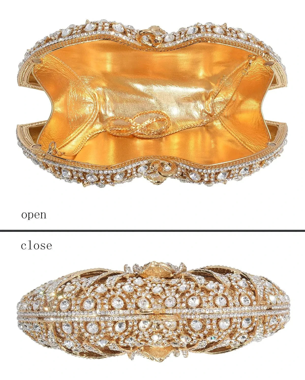 clutch Diamond Luxury Flower Rhinestone Evening Party Wedding Crystal Clutch Bag