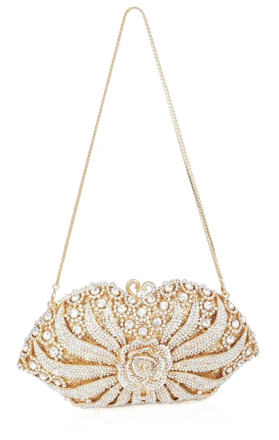 clutch Diamond Luxury Flower Rhinestone Evening Party Wedding Crystal Clutch Bag