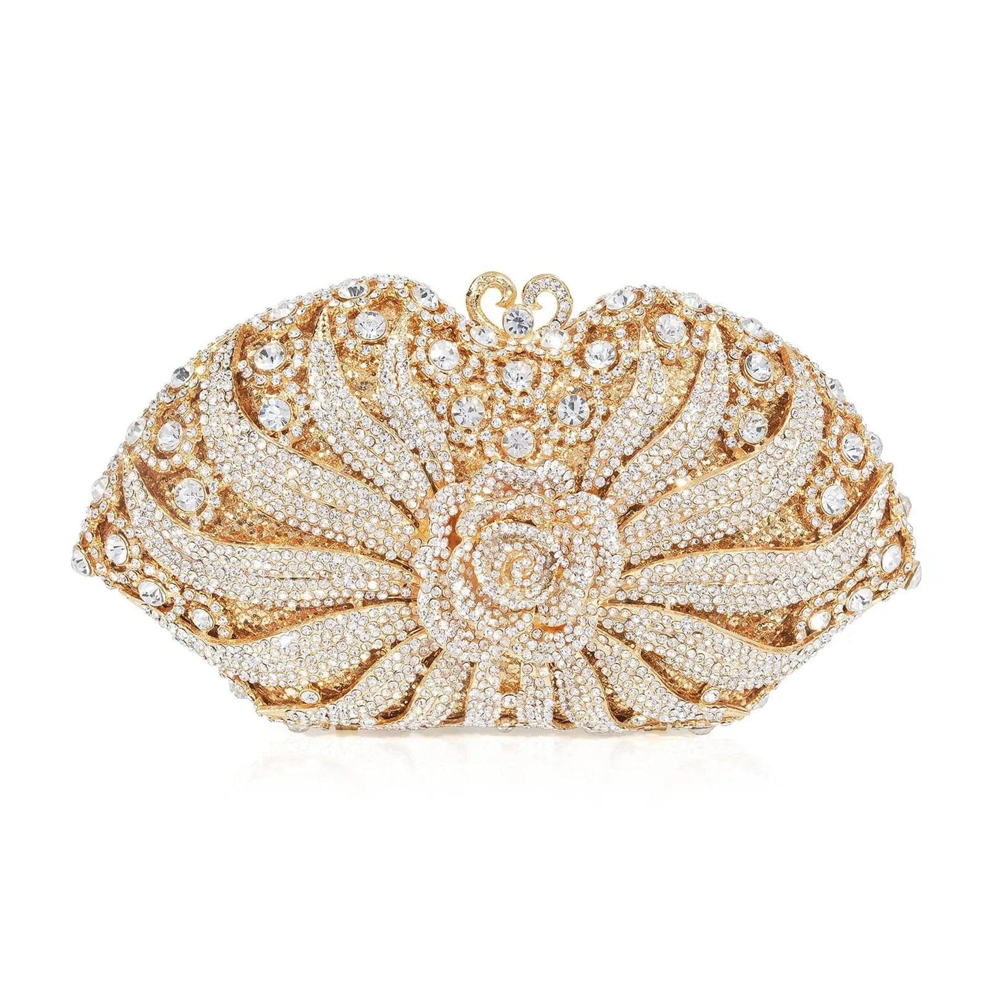 clutch Diamond Luxury Flower Rhinestone Evening Party Wedding Crystal Clutch Bag