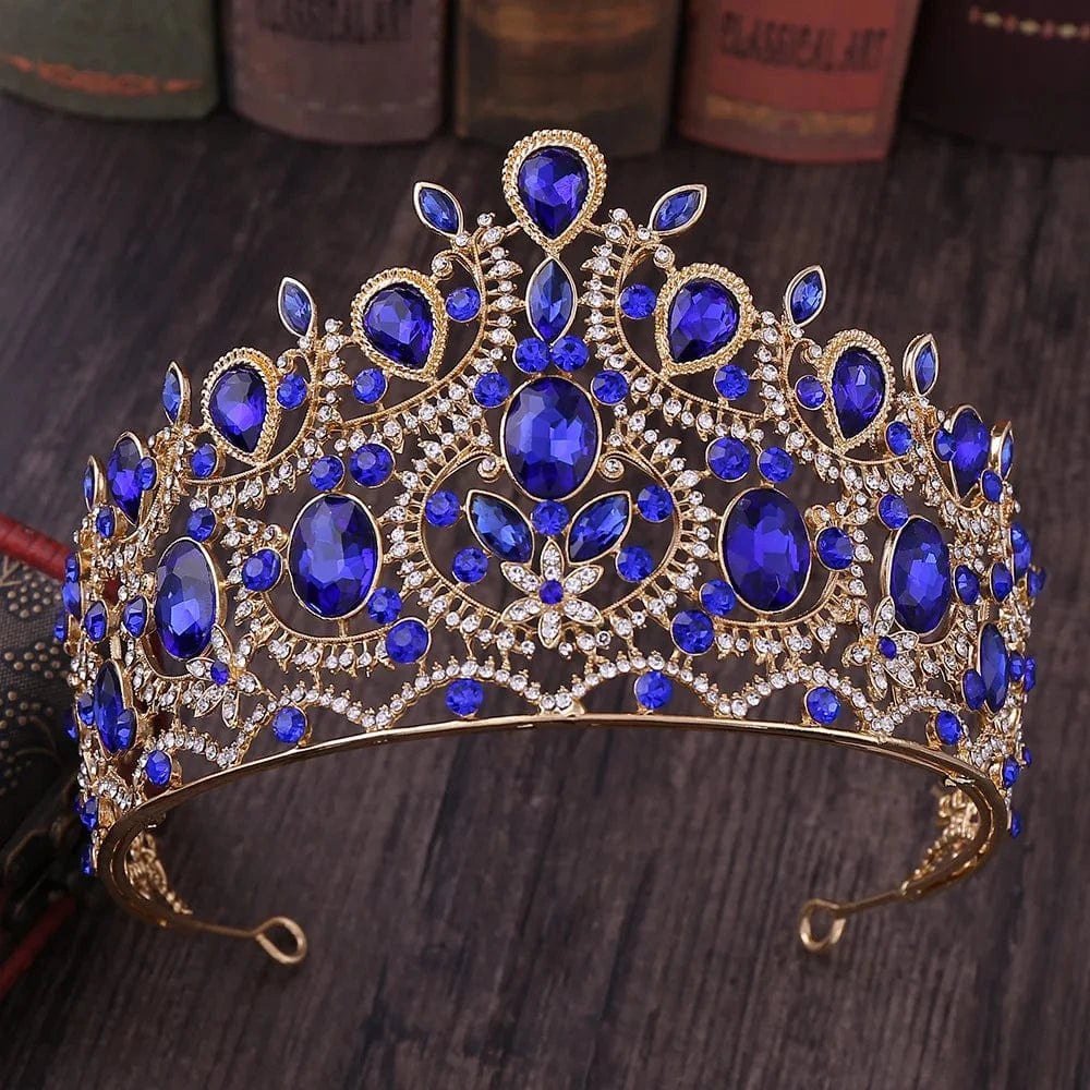 Color 5 Hot selling diamond inlaid Baroque Crown Headwear Crown Bridal Jewelry Wholesale
