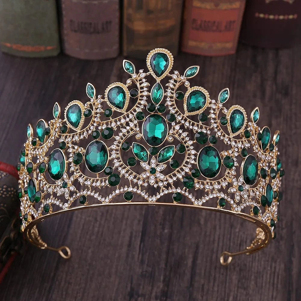 Color 6 Hot selling diamond inlaid Baroque Crown Headwear Crown Bridal Jewelry Wholesale
