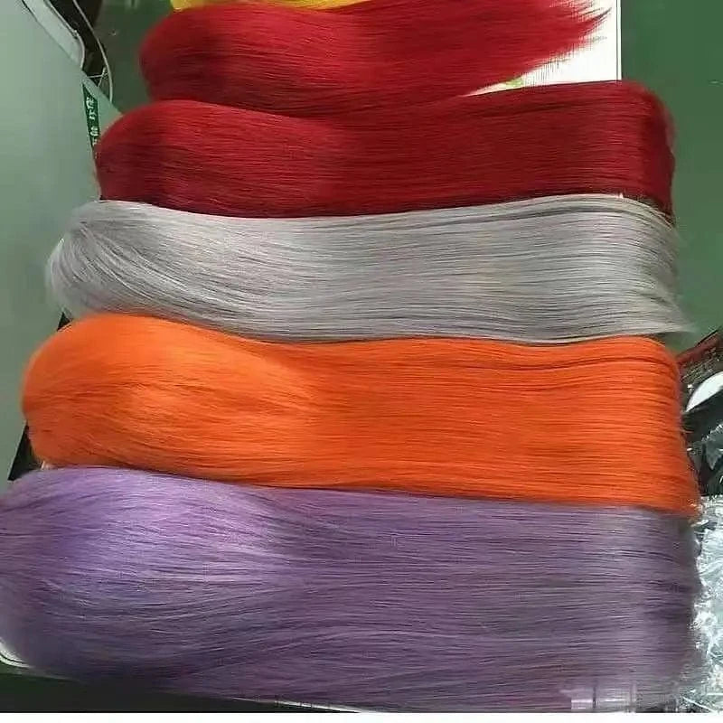 Colored Hd Transparent 99j red green pink Orange Virgin Pre Plucked Human Straight Full Lace Wig Extension For Black Women
