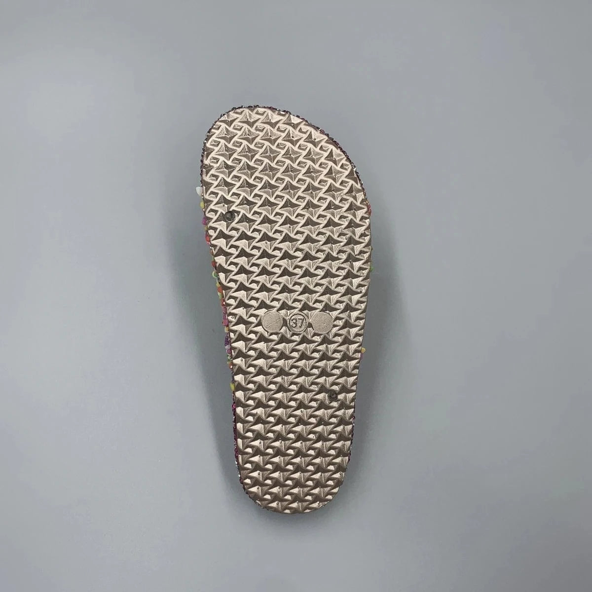 Colorful Fruit - Rhinestone Embellished Women's Slippers - Durable PVC Soles for Trendy Fashion