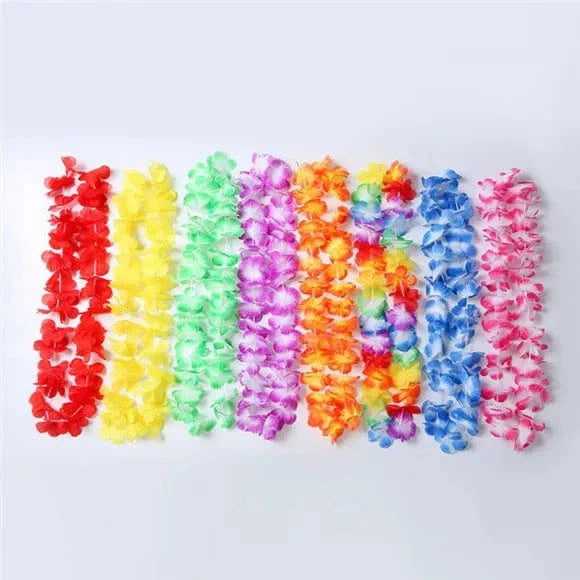 colorful Hot Football Fans Flower Lei/hawaii Necklace Leis/hawaiian