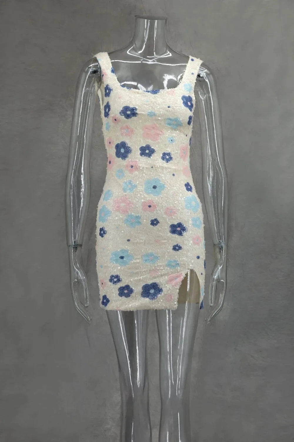 Colorful Rhombus Sequins Sexy Mini Dress Elegant Chic Straps Slit Bodycon Party Dresses Summer Holidays Evening Women Dress 2025