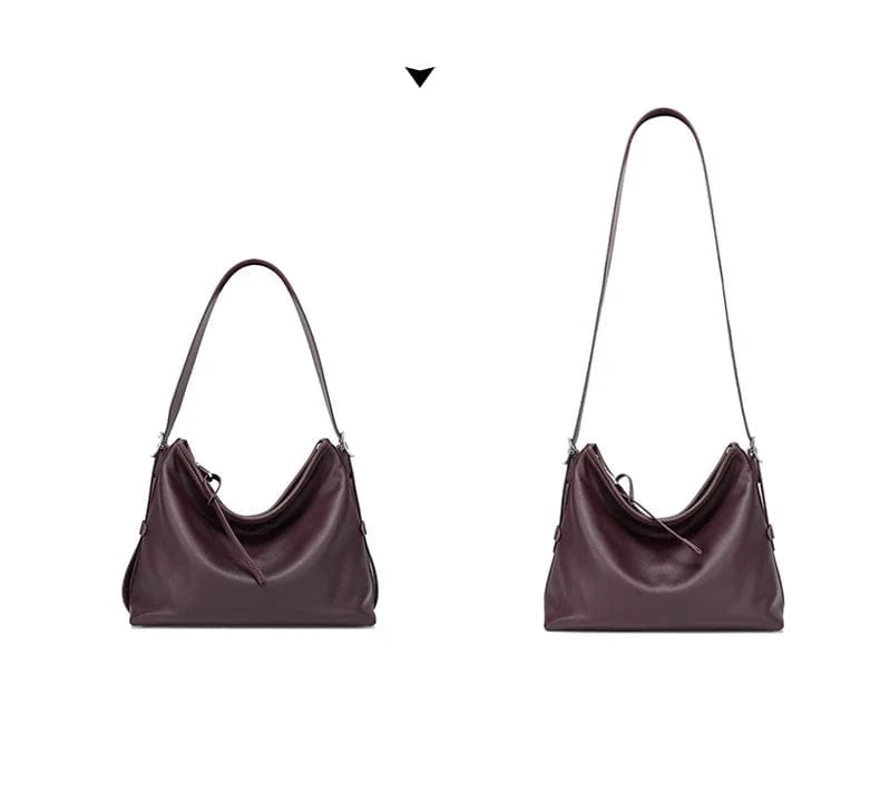 Cowhide Genuine Leather Handbags Women Casual Shoulder Bag Female Fashion Shopping Retro Large Luxury Designer Ladies Bags New