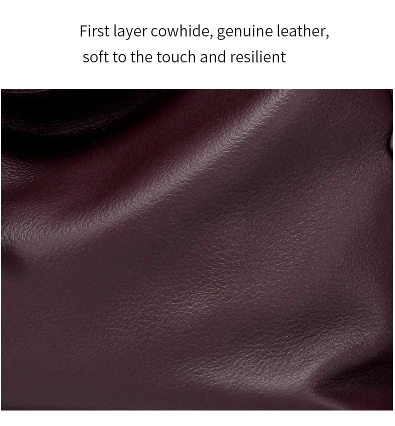 Cowhide Genuine Leather Handbags Women Casual Shoulder Bag Female Fashion Shopping Retro Large Luxury Designer Ladies Bags New